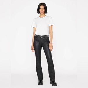 Frame Mid-Rise Le Mini Boot Leather Pants, 29